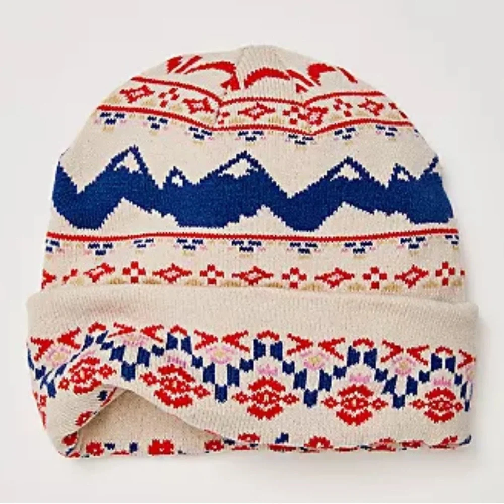 FREE PEOPLE Jumping Jacquard Beanie - Mountain | NWT